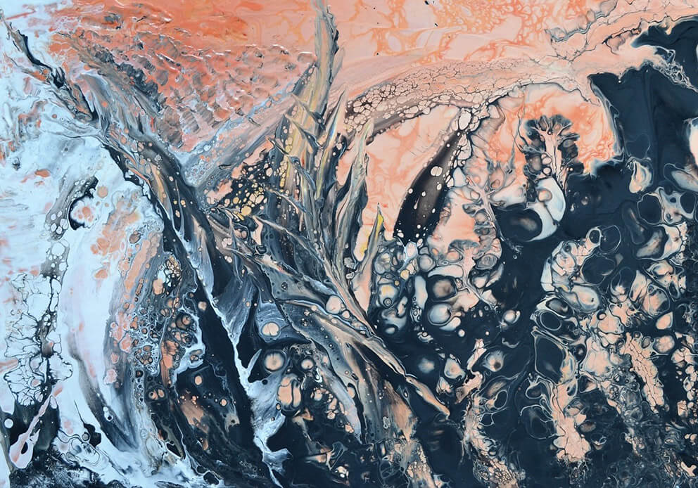 acrylic pouring artwork